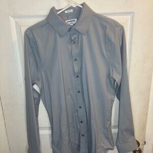 Express Gray Button-Up Shirt